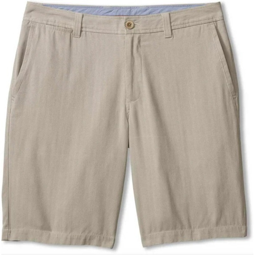 Tommy Bahama Havana Herringbone 10.5" Shorts Mens 38 Khaki Sands